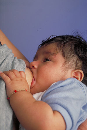 Breastfeeding an infant