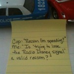 Reason I'm speeding note